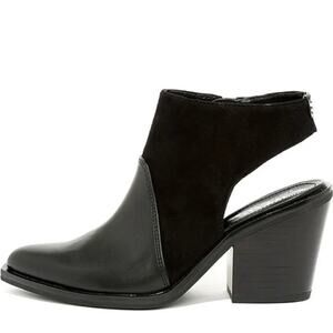 Sam Edelman Circus Carly Cut Out Boots 9 Black Ankle Booties Western Heel